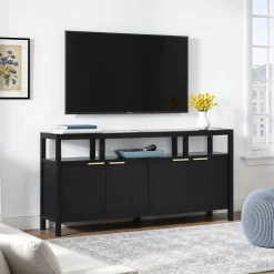 Isla Modern TV Stand with Glass Top