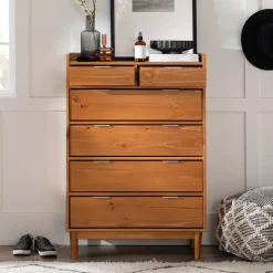 Lee Mid-Century Modern Wood Dresser