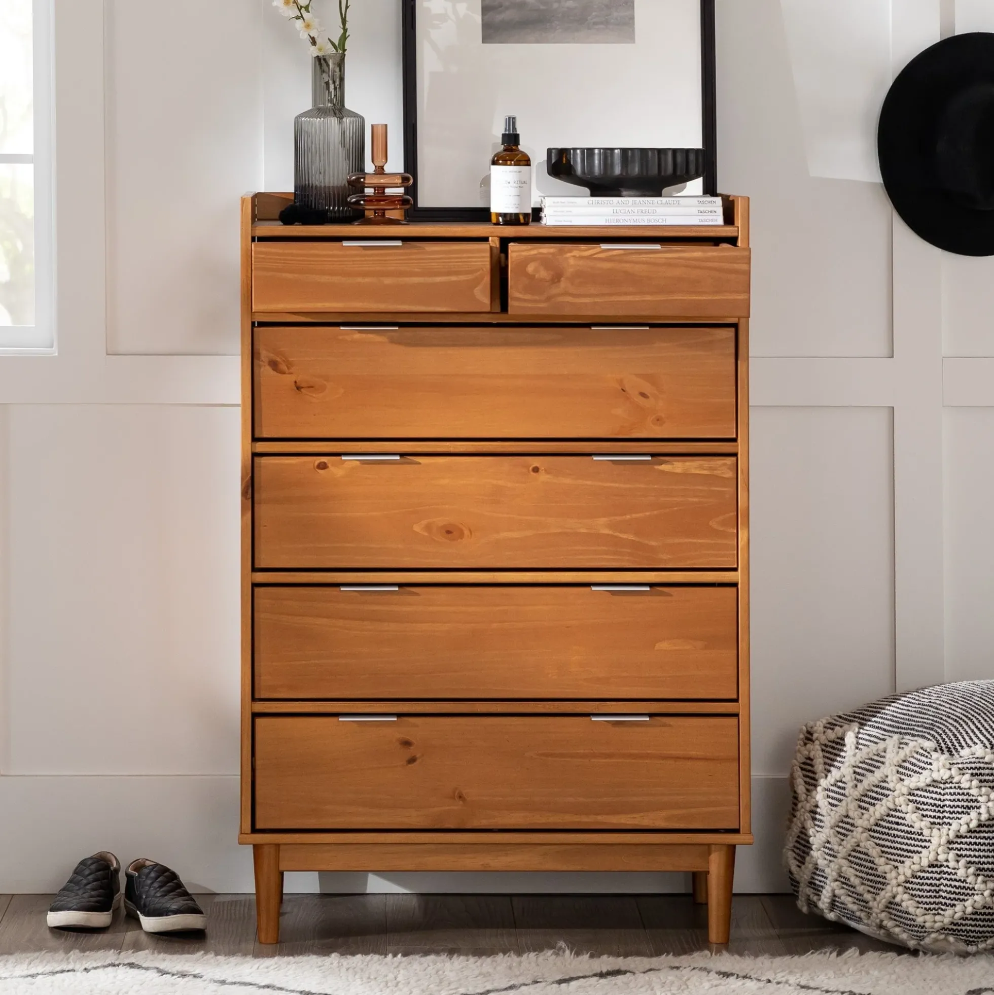 Lee Mid-Century Modern Wood Dresser