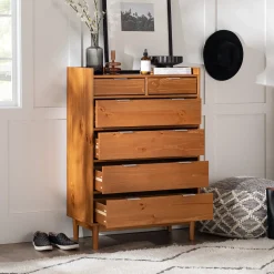 Lee Mid-Century Modern Wood Dresser