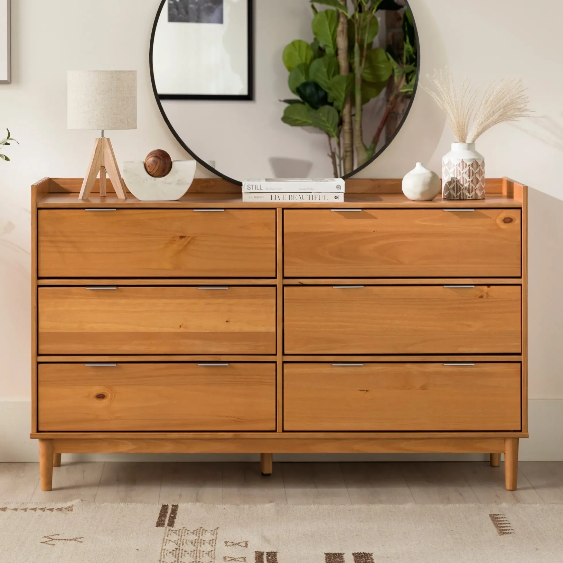 Lee Mid-Century Modern Wood Dresser