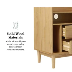 Lee Mid-Century Modern Wood Nightstand
