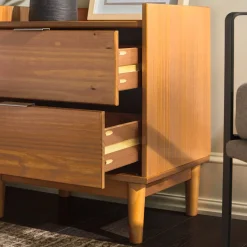Lee Mid-Century Modern Wood Nightstand