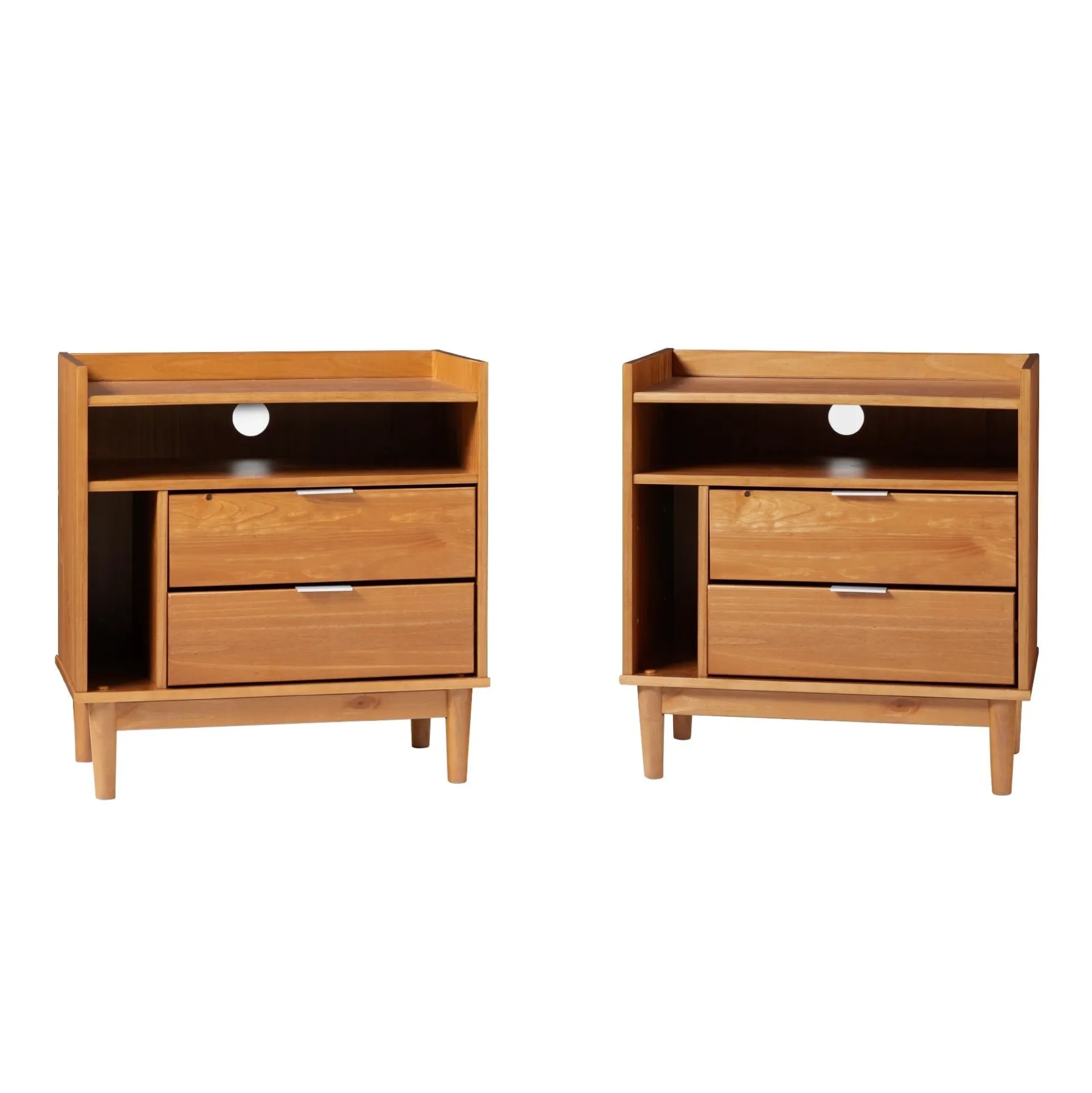 Lee Mid-Century Modern Wood Nightstand