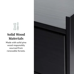 Lee Mid-Century Modern Wood Nightstand