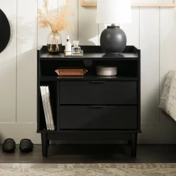 Lee Mid-Century Modern Wood Nightstand