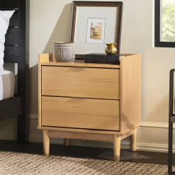 Lee Mid-Century Modern Wood Nightstand