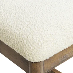 Leon 27' Arched Back Wood & Upholstered Counter Stool, Set of 2