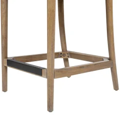 Leon 27' Arched Back Wood & Upholstered Counter Stool, Set of 2