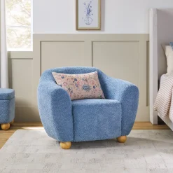 Linley Contemporary Boucle Easy Assembly Upholstered Small Accent Chair