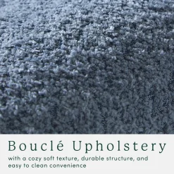 Linley Contemporary Boucle Easy Assembly Upholstered Large Storage Ottoman