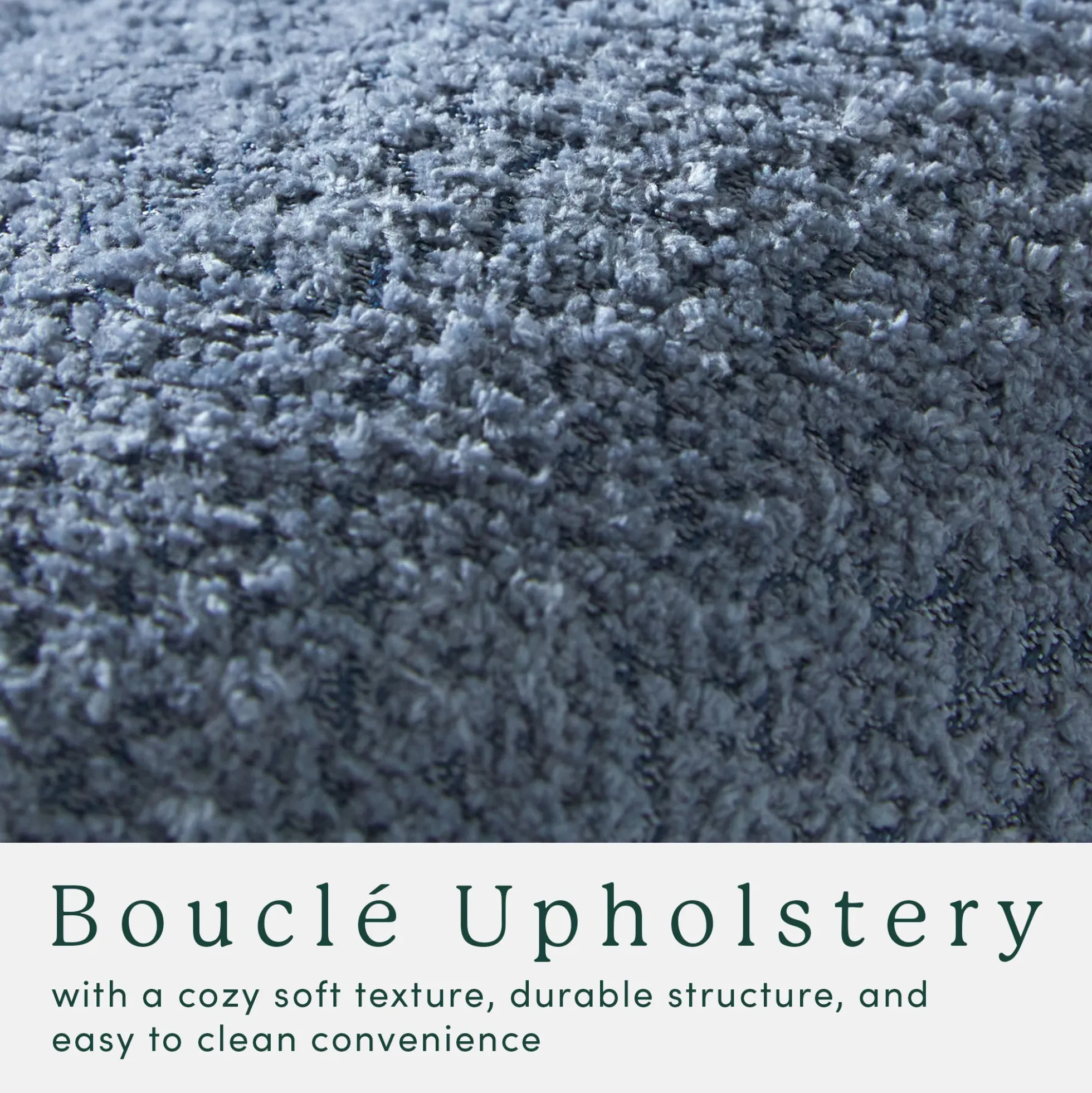 Linley Contemporary Boucle Easy Assembly Upholstered Large Storage Ottoman