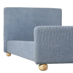 Linley Modern Upholstered Boucle Twin Bed Frame with Round Feet