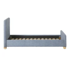 Linley Modern Upholstered Boucle Twin Bed Frame with Round Feet