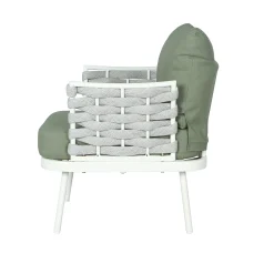 Mariano Outdoor Patio Steel 4-Pieces Loveseat Conversation Set