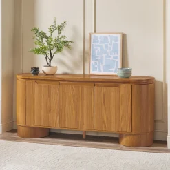 Maya Modern Curved Wood 70
