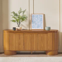 Maya Modern Curved Wood 70