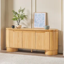 Maya Modern Curved Wood 70