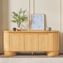Maya Modern Curved Wood 70