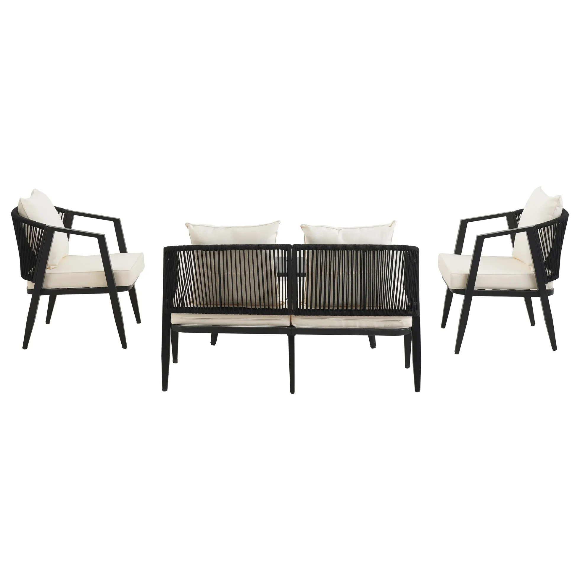 Metal Curve Design Outdoor Patio Furniture Set