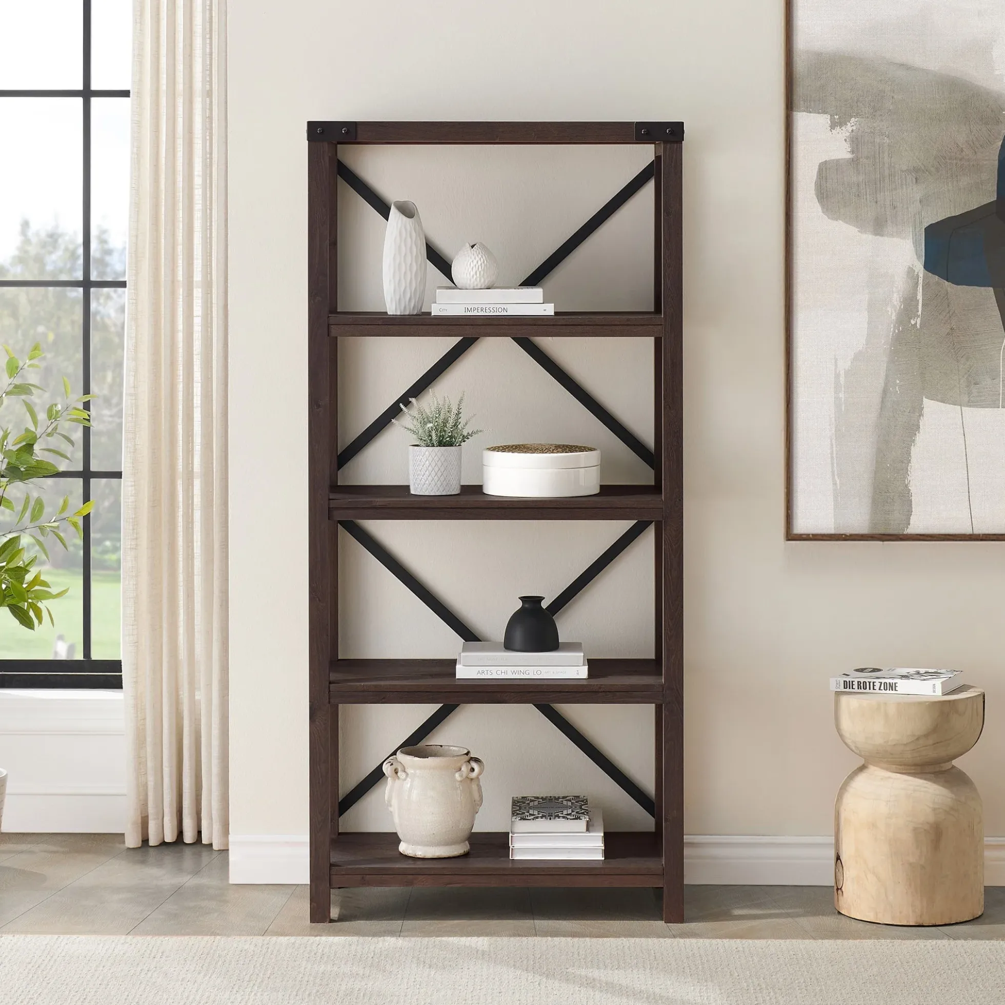 Metal X Bookshelf