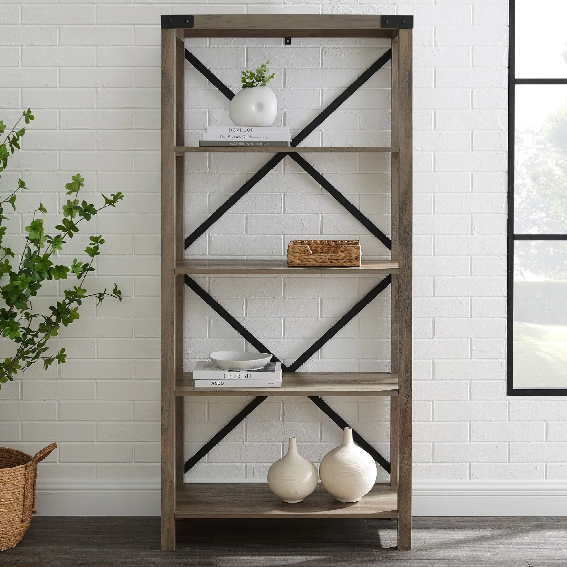 Metal X Bookshelf