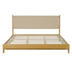 Mid Century Modern Upholstered Headboard Bedframe
