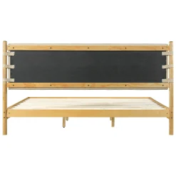 Mid Century Modern Upholstered Headboard Bedframe