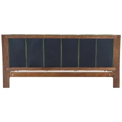 Mid Century Modern Wood and Upholstered Bedframe
