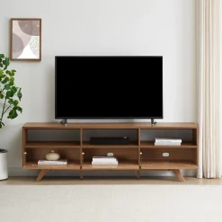 Mid-Century Kela Modern 3-Door TV Stand