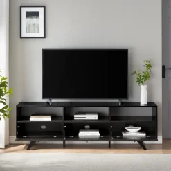 Mid-Century Kela Modern 3-Door TV Stand