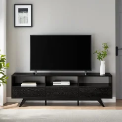Mid-Century Kela Modern 3-Door TV Stand