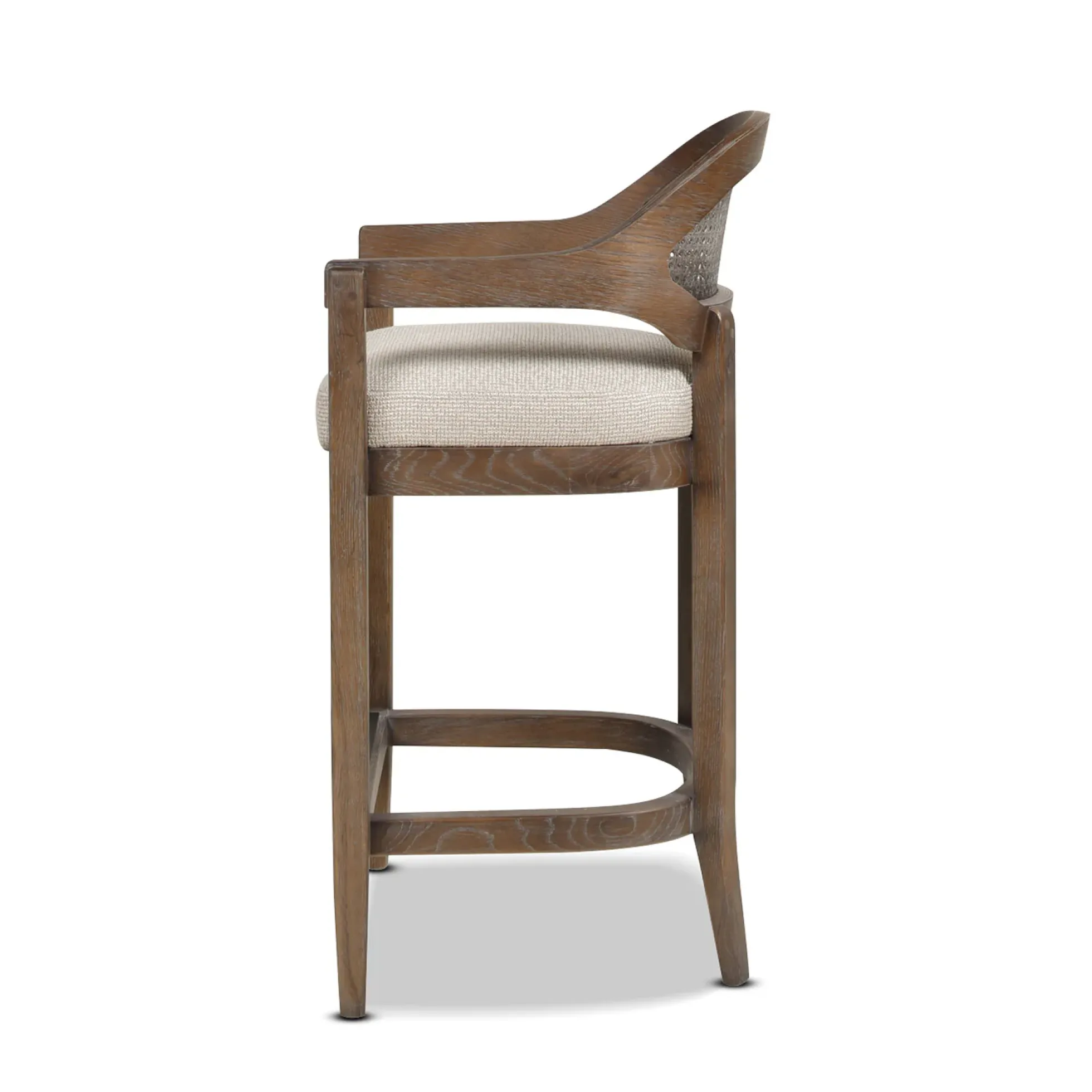 Mid-Century Modern 26' Textured Weave Counter Stool