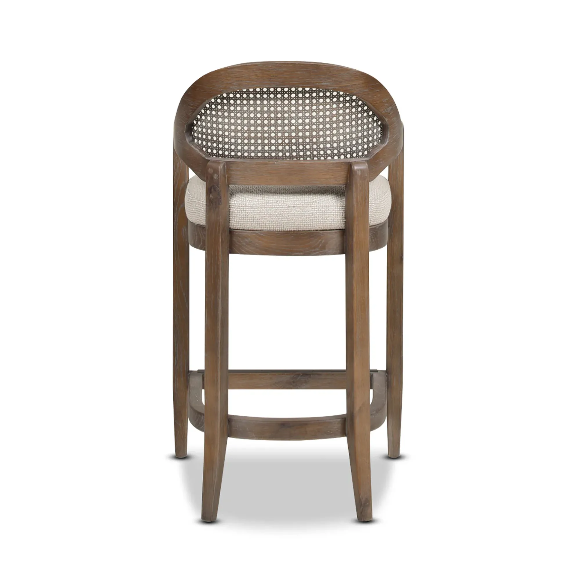 Mid-Century Modern 26' Textured Weave Counter Stool