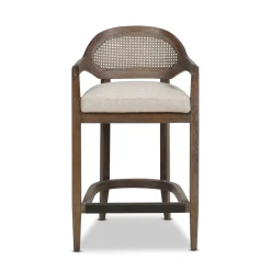 Mid-Century Modern 26' Textured Weave Counter Stool