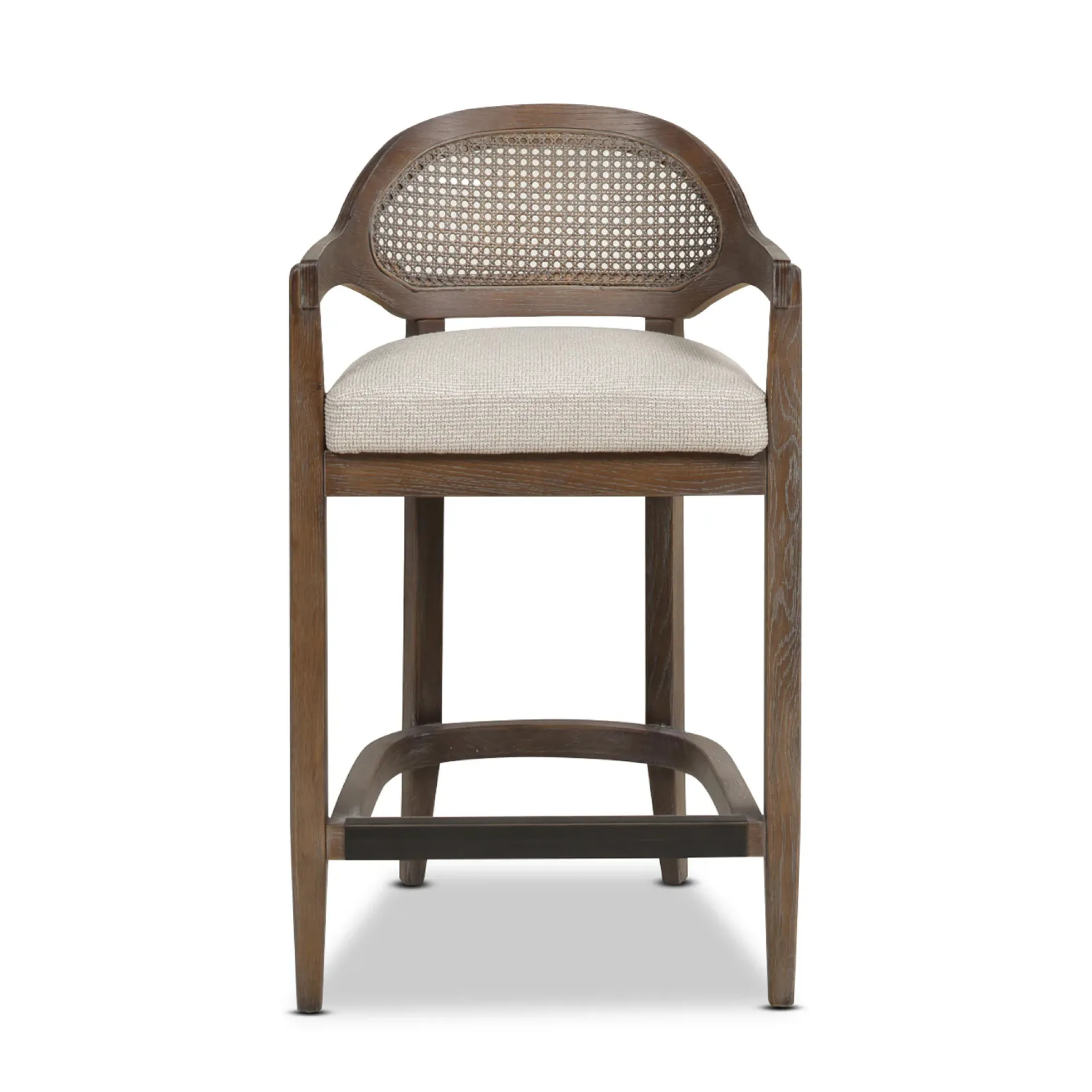 Mid-Century Modern 26' Textured Weave Counter Stool
