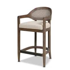 Mid-Century Modern 26' Textured Weave Counter Stool