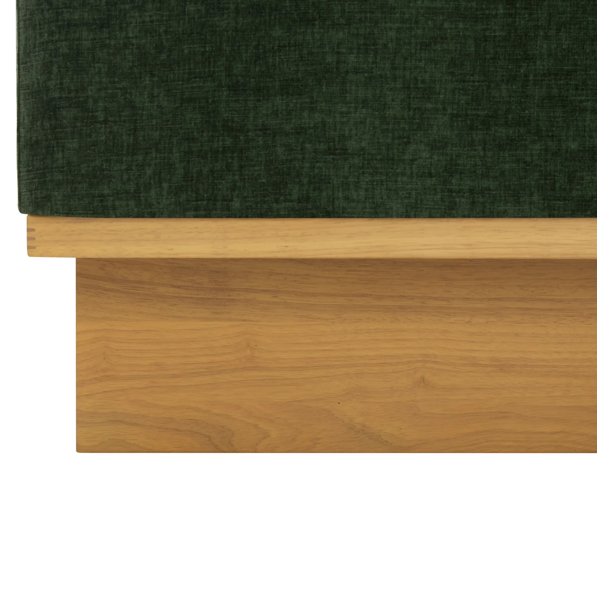 Mid-Century Modern Minimalist Green Accent Chair with Solid Wood Frame