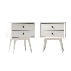 Mid-Century Solid Wood Nightstand Collection (1 or 2 Drawer)