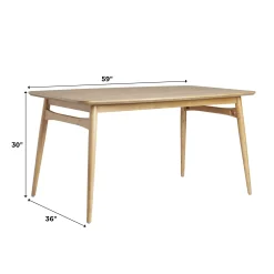 Mid-Century Taberu Modern Wood Dining Table