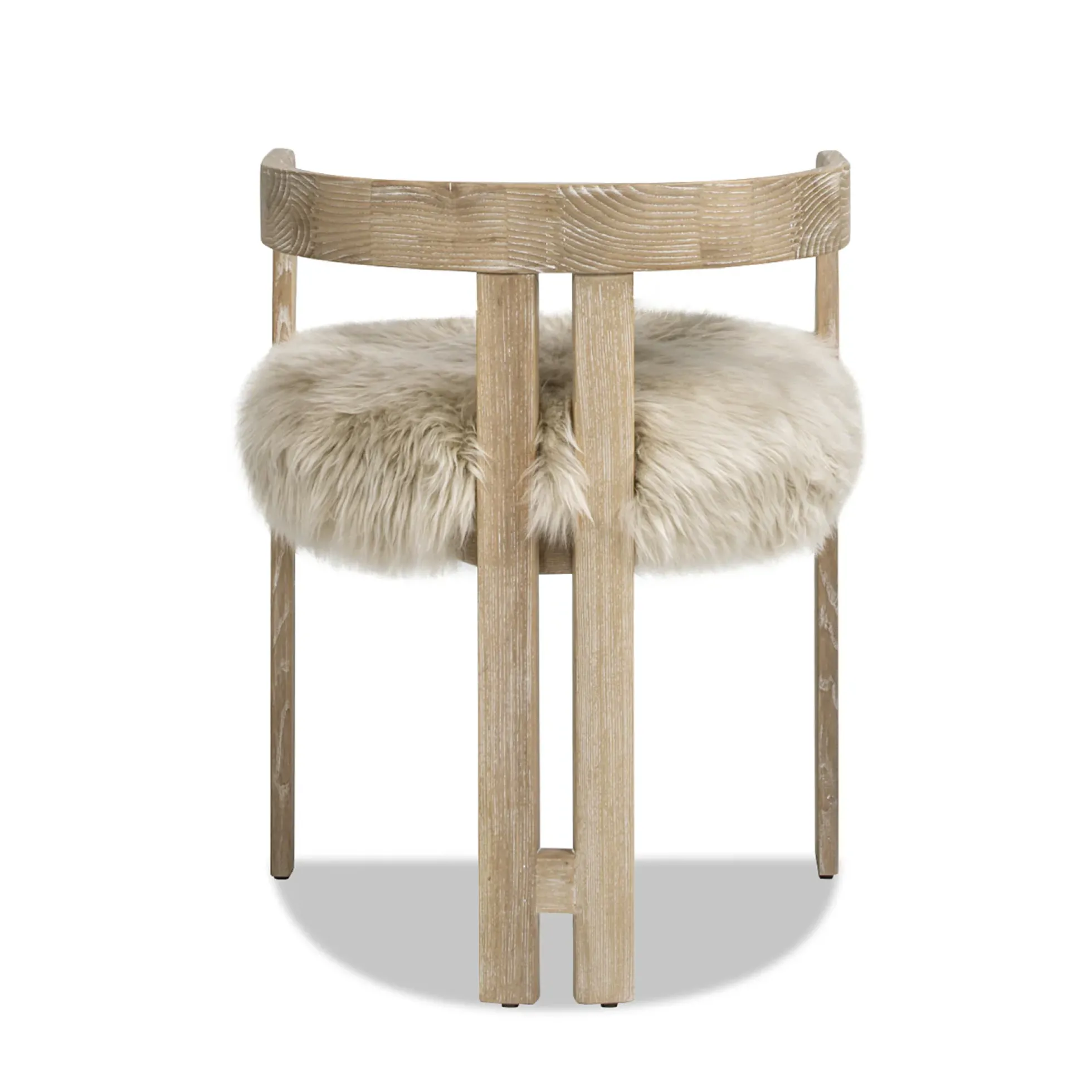 Millwick 21' Low Back Genuine Fur Dining Chair