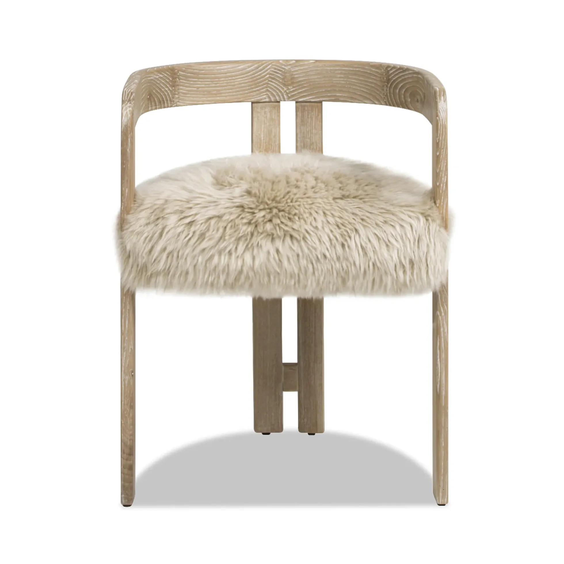 Millwick 21' Low Back Genuine Fur Dining Chair