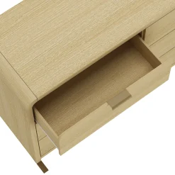 Minimalist Curve Design 6 Drawer Dresser