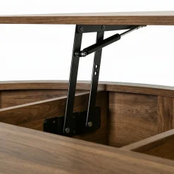 Minimalist Round Lift-Top Coffee Table with Hidden Storage