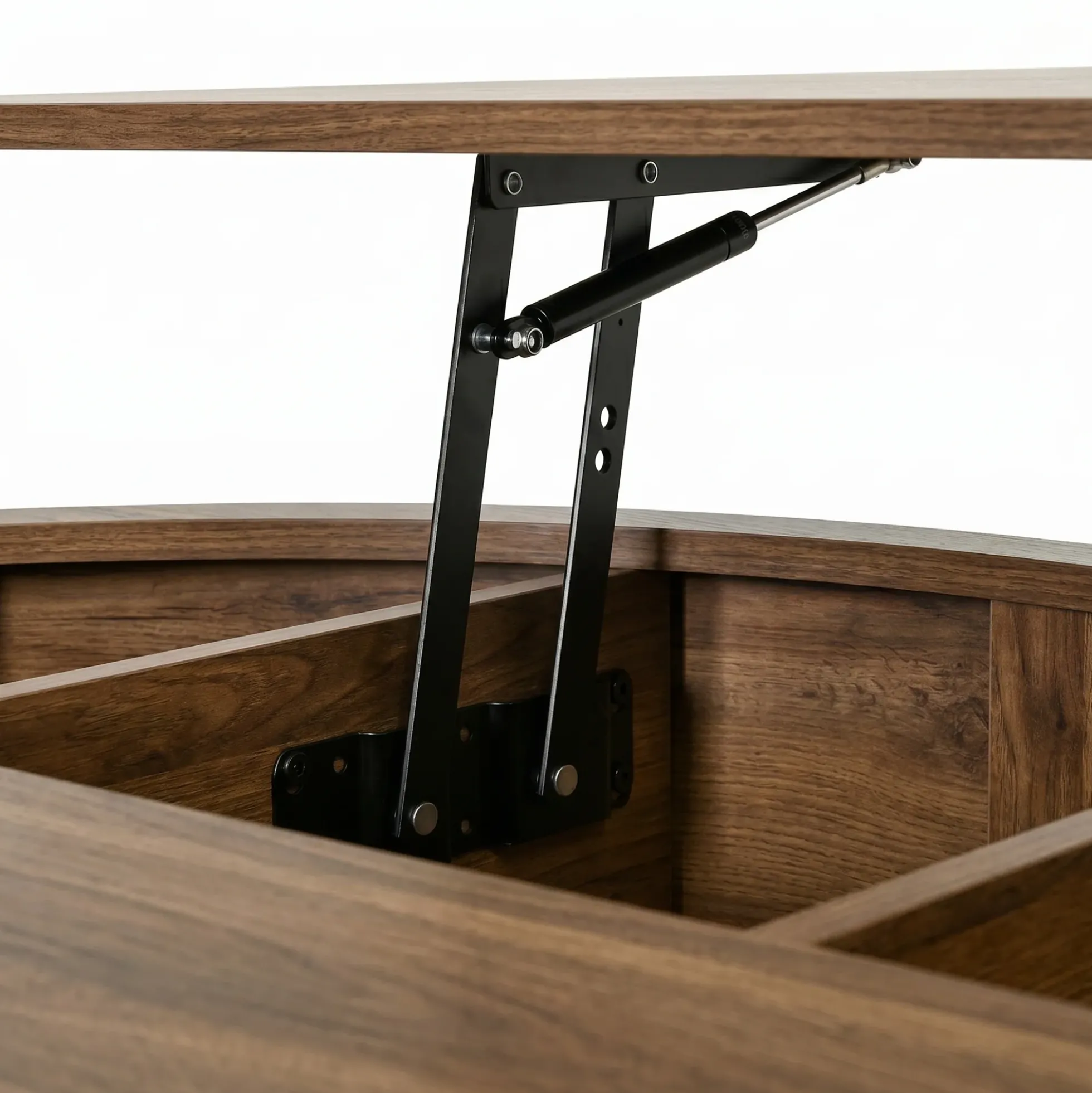 Minimalist Round Lift-Top Coffee Table with Hidden Storage