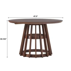 Modern 48 Round Solid Wood Dining Table