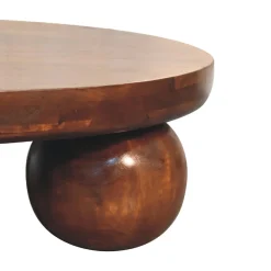 Modern Ball Leg Solid Wood Coffee Table Table