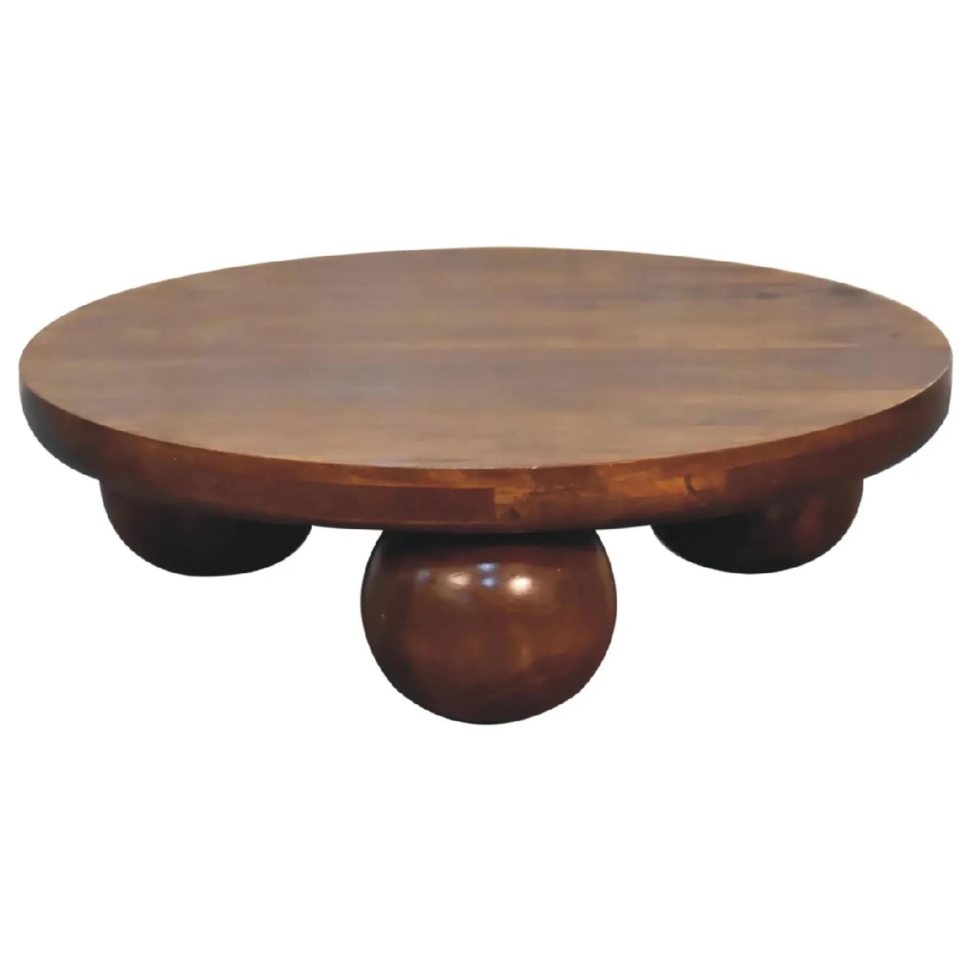 Modern Ball Leg Solid Wood Coffee Table Table
