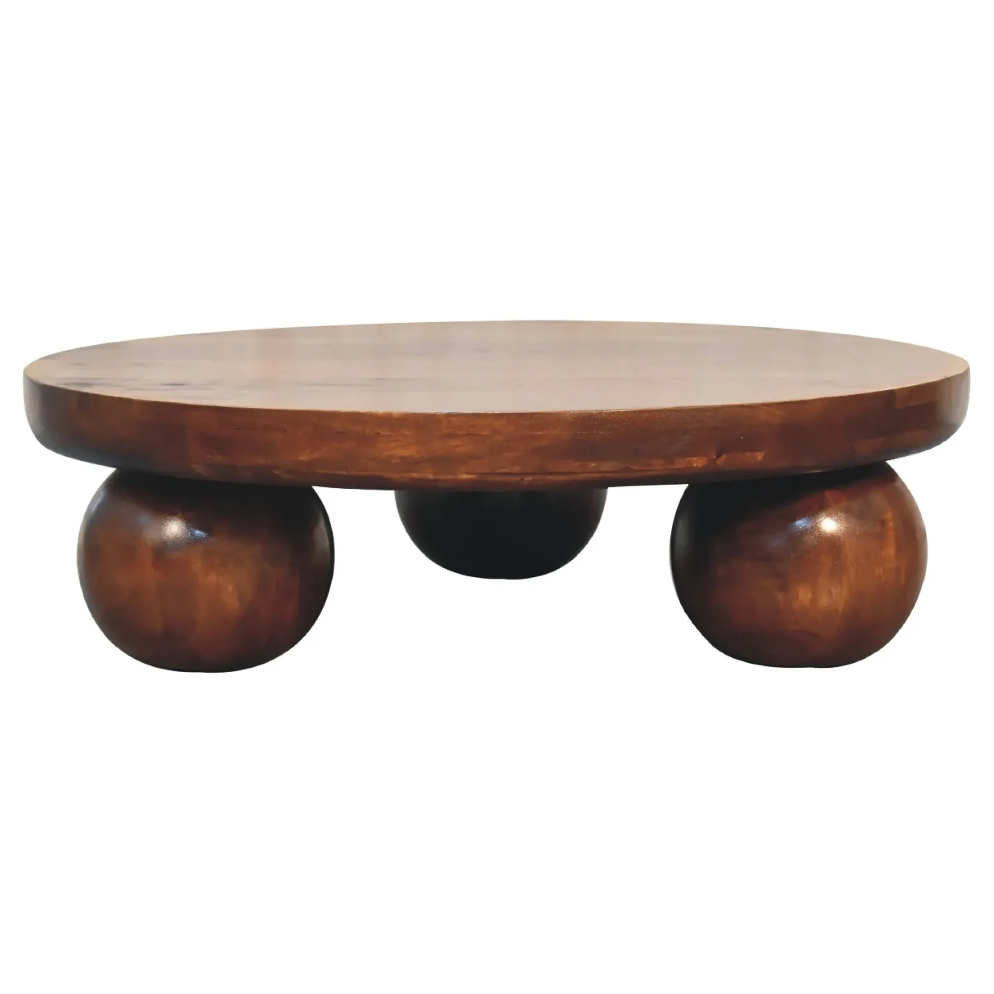 Modern Ball Leg Solid Wood Coffee Table Table