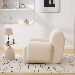 Modern Chenille Armchair Cloud Lounge Accent Chair with Deep Seats
